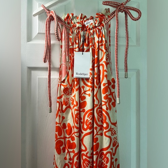 Rodebjer maxi dress unique beach runway Parisian fun eclectic medium nwt - Picture 7 of 9